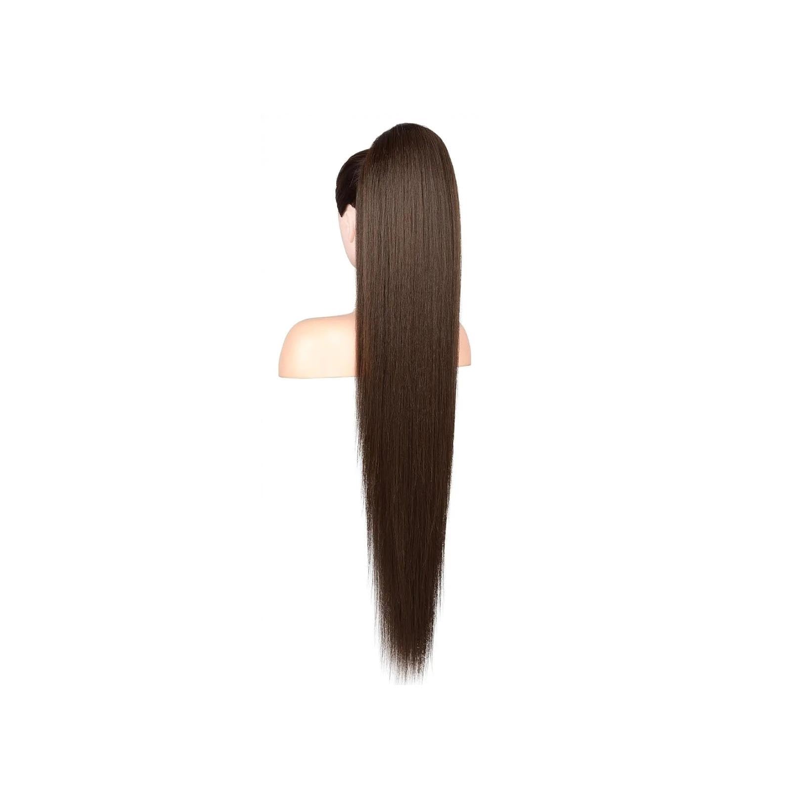 Donne #4 Extension for capelli con clip for coda di cavallo dritta coulisse, 100% umani Uso quotidiano(20inches)
