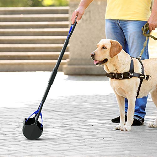 Image of TIMINGILA 33 inch Long Handle Portable Pet Pooper Scooper for Large and Small Dogs,High Strength Material and Durable Spring,Great for Lawns, Grass, Dirt, Gravel