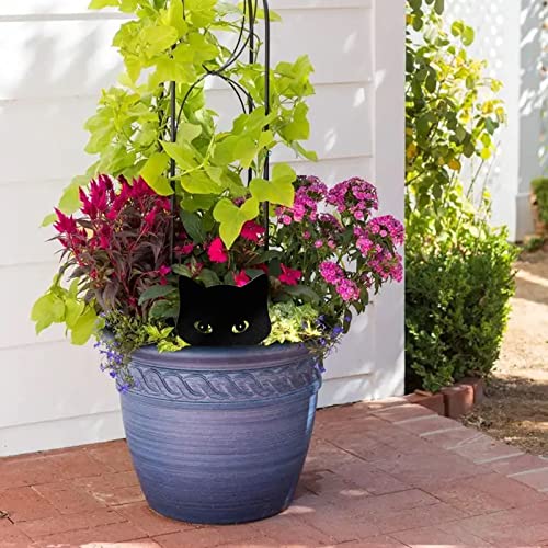 Qmetalart Black Cat Decorations Metal Garden Yard Art Decor Farmhouse Home Decor Outdoor Ornaments Décor Courtyard Lawn Gift Ideal For Cat Lovers Animal Silhouette Set Of 2 #TOP3