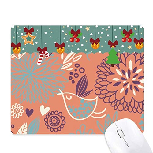 Tapis de souris en caoutchouc Orange Line à motif fleurs pour le bureau