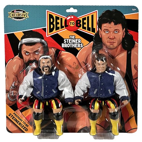 Ringside (Variant Stripes Gear) Steiner Brothers 2-Pack - Bell to Bell Exclusive Toy Wrestling Action Figures