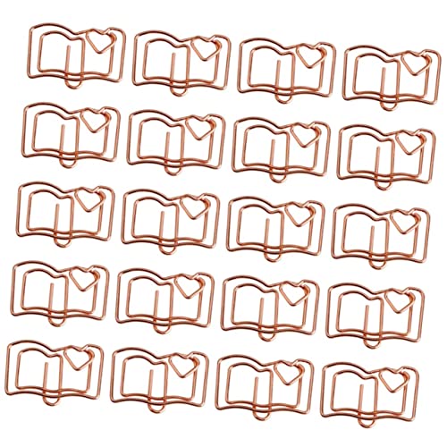 Veemoon 20pcs Paper Book Notes Folder Photo Clips Ticket Holder for Books Office Supplies