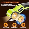 Cordless Electric Scissors, Cardboard Cutter with LED Light, 4V Rechargeable Electric Box Cutter, 2 SKS7 Blade, Suitable for Cloth, Cardboard, Leather, Plastic, Fabric (Green) #2