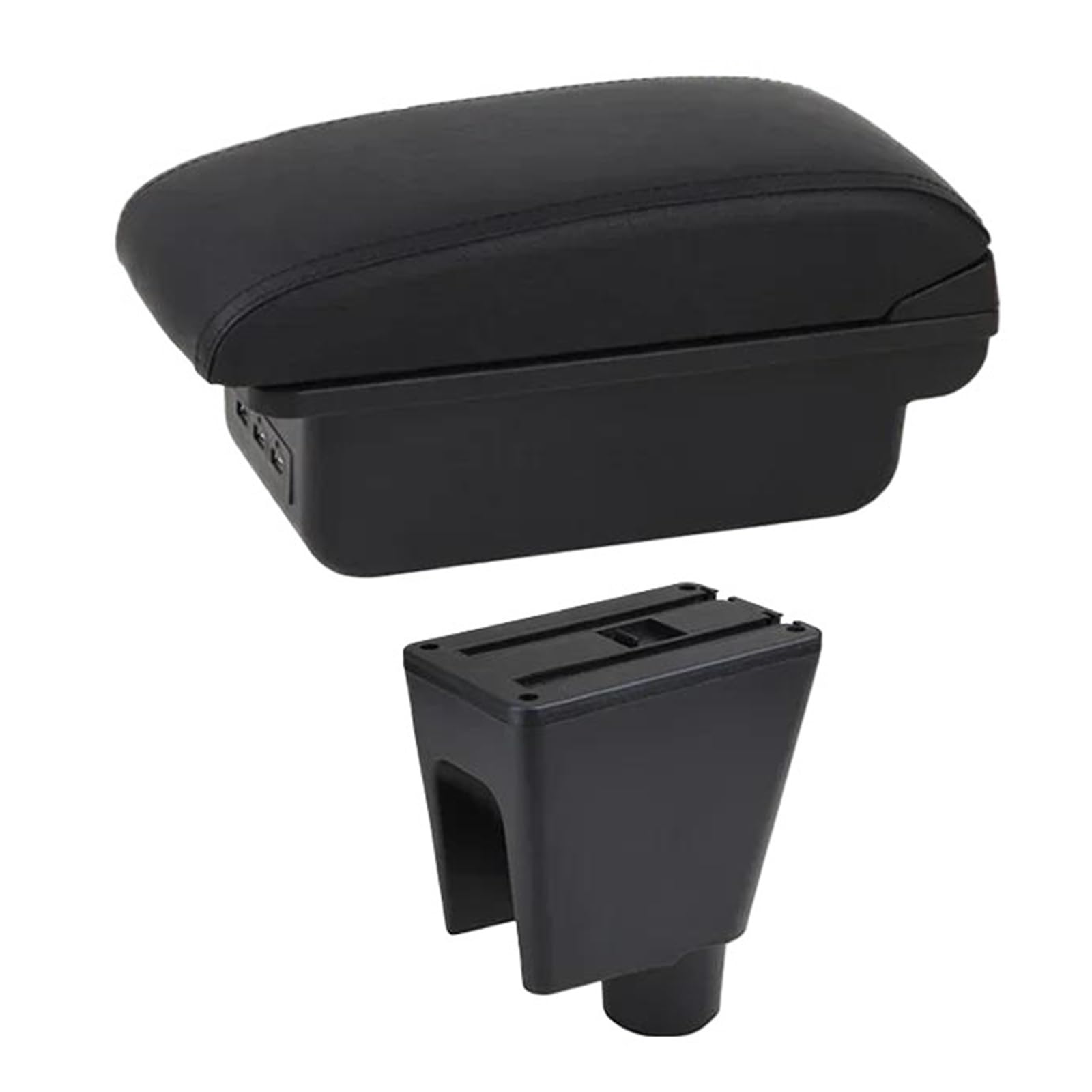 REOKIP Car Armrest Storage Box Interior Dedicated Retrofit For Chevrolet For Spark III For Aveo T200 Car Arm Rest Box(C1 Black Line)