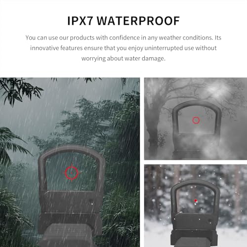 RD-III Red Dot Sight Multiple Reticle Shake Awake,1x30mm Open Reflex Sight for Pistols Optic with Picatinny Mount,Rugged Durable Aluminum Lightweight Waterproof — view 5