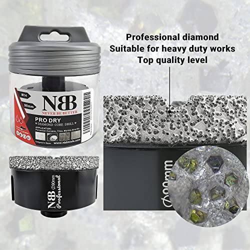 NBB Vacuum brazed Diamond Hole Saw with M14, for Dry or Wet Drilling Professionally on Hard Porcelain, Ceramic, Tile, Granite - Image 3
