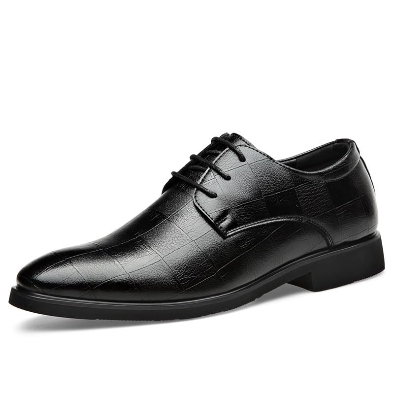 Men's Tuxedo Dress Shoes Fashion Style Men's Breathable Comfort Business Lace Up Work Leisure Solid Color Leather Shoes Breathable Print Leather Wingtip Oxford Shoes for Men(10)
