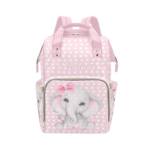 Miniatura 1 de XOZOTY Imprimir Silver Shine Bolsas de pañales Mochila con nombre Bolso de bebé personalizado Bolsa de pañales de enfermería Regalos, Personalizado