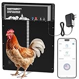 Automatic Chicken Coop Door β App Programmable, Battery/Solar/Grid Power Options, Multiple Anti-Pinch Protection with Resistance Detection, Plug & Play Aluminum Electric Chicken Doort - HARTOMPET