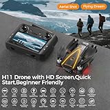 H11 GPS Drones with Camera 4k EIS Professional for Adults & Kids (screen remote controller) RC Quadcopter, Follow Me, Brushless Motor, Auto Return, 2 batteries for 45 min Flight Time, Under 249g - Image 6