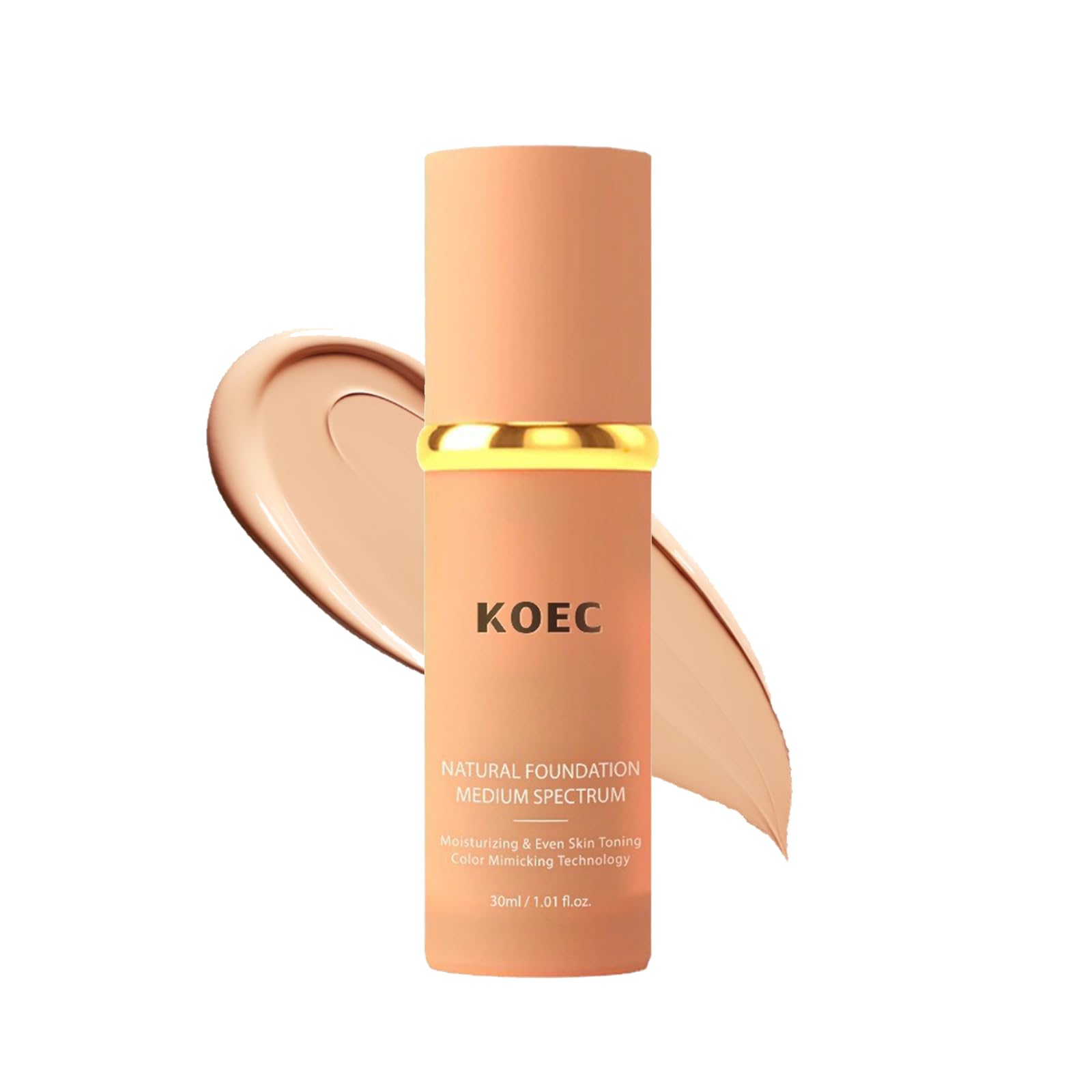 4 IN 1 Color Changing Foundation Medium Spectrum with SPF 50 Full Coverage Flawless Base Nude Face Liquid