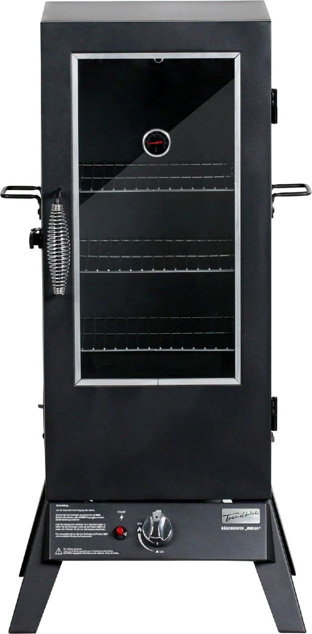 TrendLine Gas-Räucherofen Meran Gasgrills, Holz, Holzkohle, Silber