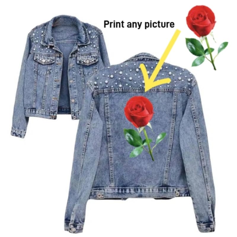 Custom women denim jacket Personalized Bride wedding Jackets Design your own Jean jackets with text and picture2