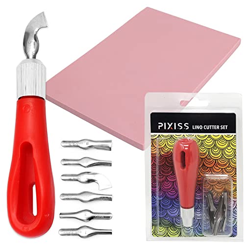 Rubber Block Stamp Carving Kit with Cutter Tools