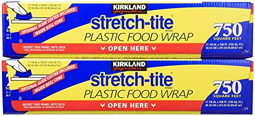 Kirkland Signature Stretch-Tite Plastic Wrap - 11 7/8 x 750 feet, 3 Pack