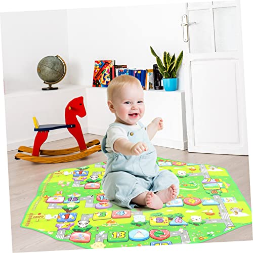 HOOTNEE Zeshoekig Spelmat Peuter Tapijt Tapijt Koraal Tapijt Nummer Leergebied Tapijt Tent Mat Kinderkamer Tapijt Flanel Baby Cartoon Vloerkussen Kruipen Tapijt Baby Vloermat Dikker - Afbeelding 6