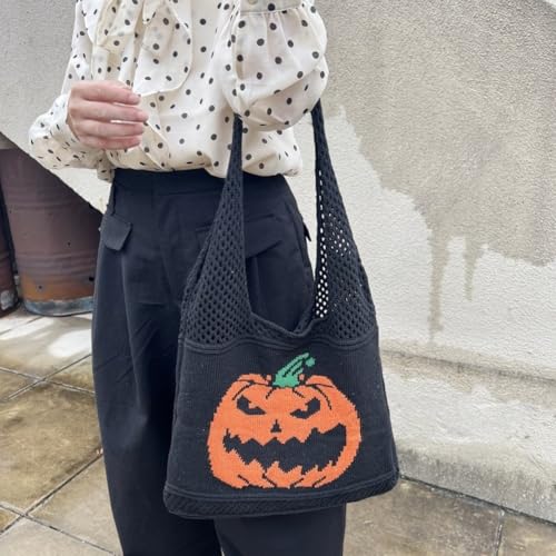 Sac en tricot Halloween robuste finis les sacs plastique jetables