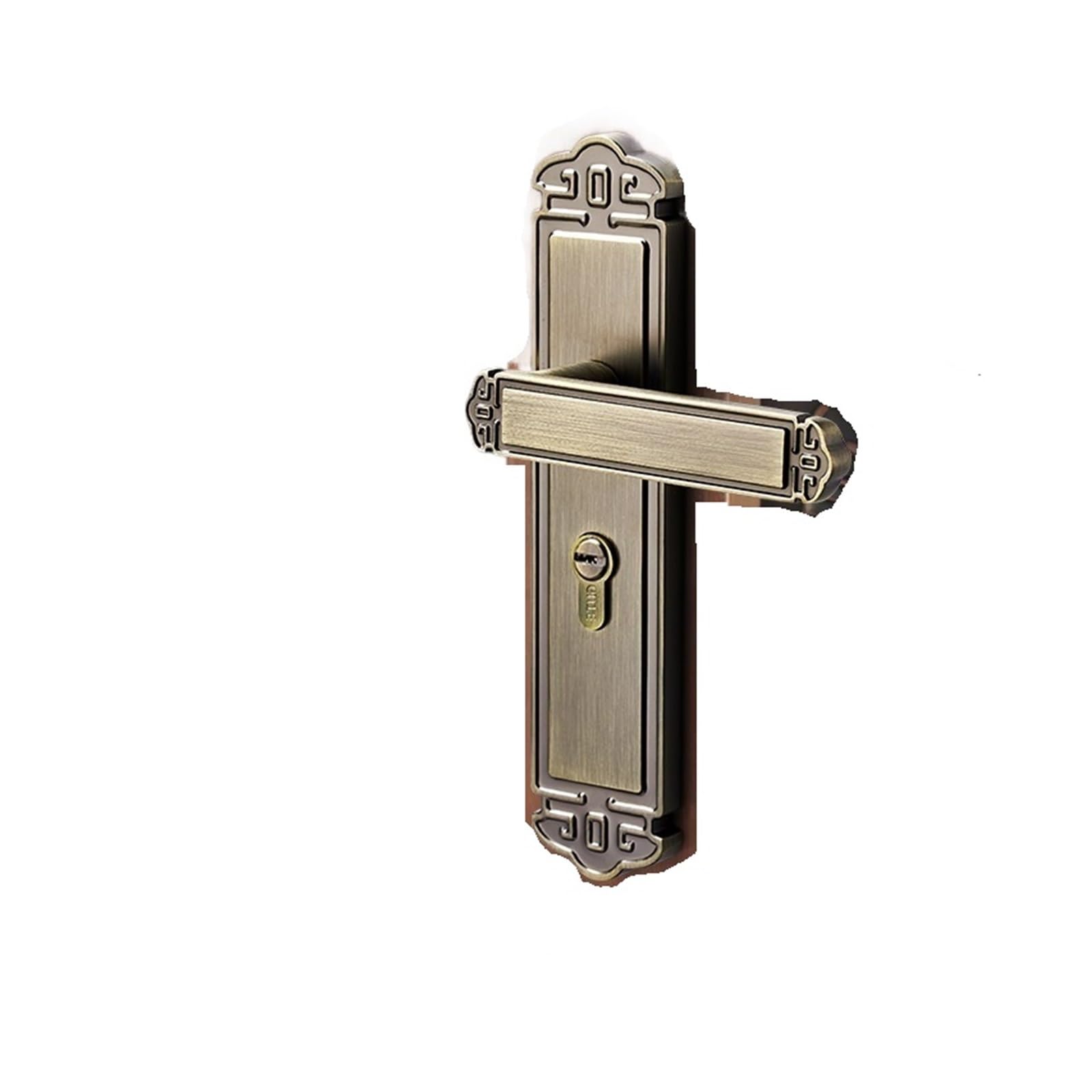 Serrure de porte de style chinois mécanique robuste en bois massif