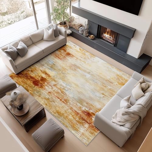 Tapis de salon moderne marron pour chambre et maison