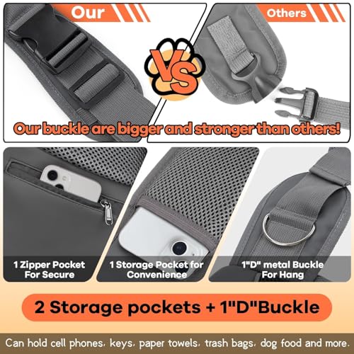 YUDODO Pet Sling Carrier for Small Dogs & Cats – Hands-Free Puppy Carrier with Safety Hook, Large Zipper Pocket, Soft Breathable Mesh, Adjustable Strap & Reflective Strip (Black 1.0 S) - Image 6