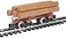 Bachmann Industries (BACAC) Painted, Unlettered Skeleton Log Car with Logs - Large 