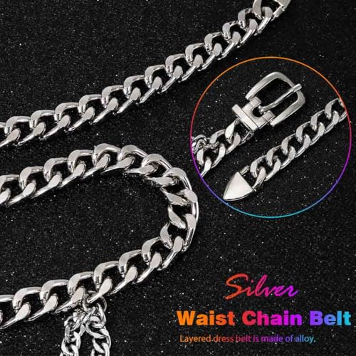 COSYDAYS Silver Chain Belt Waist Fashion Waist Body Chain Jewelry for Women - Image 7