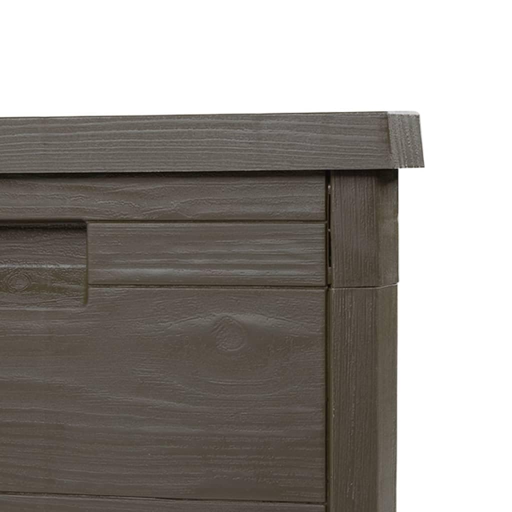 ShGaxin Skrzynia na poduszki z polipropylenu brązowy 77,5x44,5x53 cm, Arcon zewnętrzna, skrzynie na patio, skrzynie do przechowywania na zewnątrz, skrzynia tarasowa - 366604