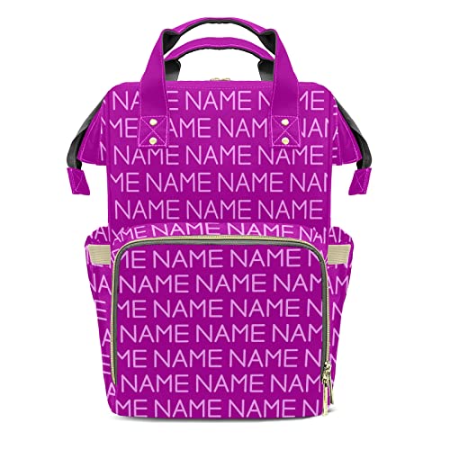 Fuchsia Mummy Bag Custom Personalized with Name Diaper Bag Girl Backpacks Best Present