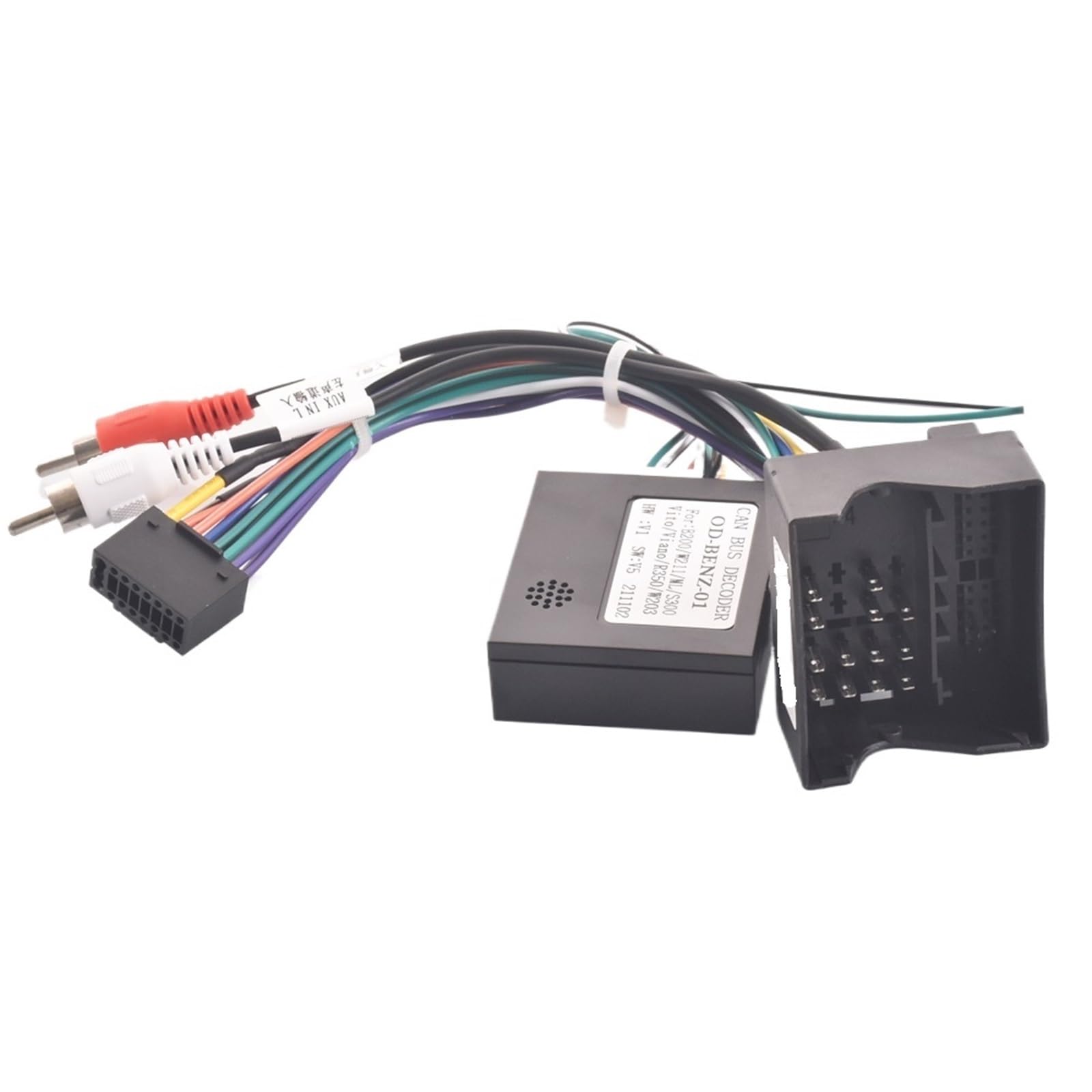 cablaggio stereo Adattatore for cablaggio stereo autoradio Android 16 pin, for Mercedes Benz, for W169 W176 W245 W246 W203 W209 W164 W639 X164(With Canbus)