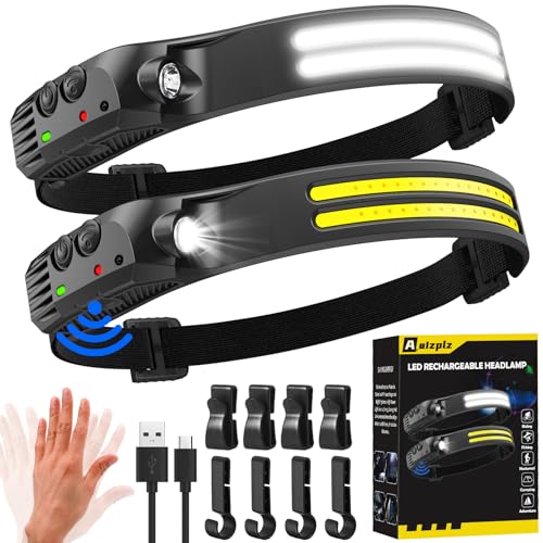 Rechargeable Head Torch 2000 Lumens 2 Pack