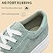 Womens Platform Sneakers White Tennis Shoes Casual Low Top Fashion Sneakers(Green,US11