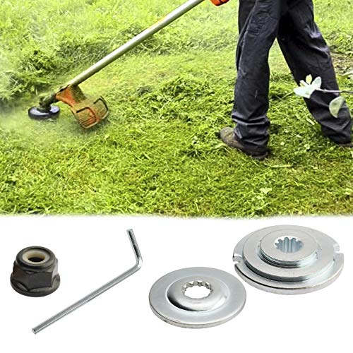 Patioer 2 Kind of Lawnmower Blade Adapter Kit, Gardening Machine Brush Blade Adapter Attachment Maintenance Kit for Stihl String and Universal Trimmers Brush Cutter