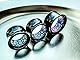 beyoutifulthings Ohr-Tunnel Abalone-Muster Innen-Rand Schwarz Acryl Ohr-Piercing Ohr-Schmuck Saddle Fit Plug Sattel-verschluss 8-mm