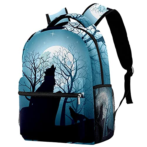 Sac à dos de voyage loup avec porte-bouteille enfant