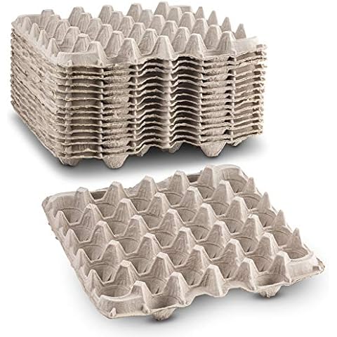 MT Products Egg Crates, Egg Flat Cartons Bulk Holds 30 Eggs - Pulp Fiber Egg Crate for Chicken Farm - Great Home for Roach Colony - Made in the USA - 15 Flats Cover