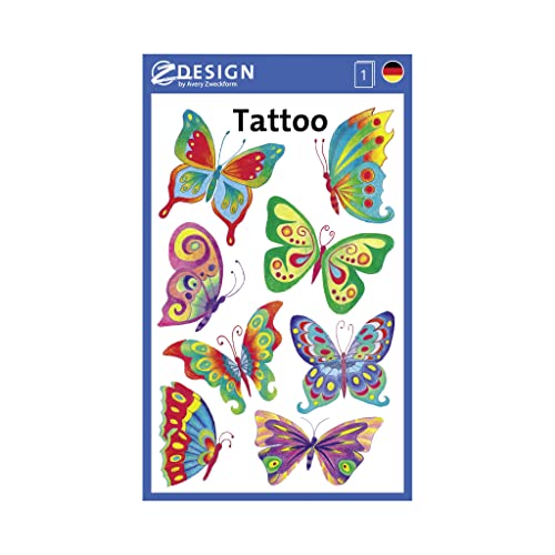Avery Zweckform 56742 Children Butterfly Tattoos 8 Sticker