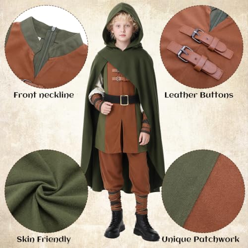 Image of Boys Medieval Renaissance Costumes Kids Pirate Viking Outfit for Halloween