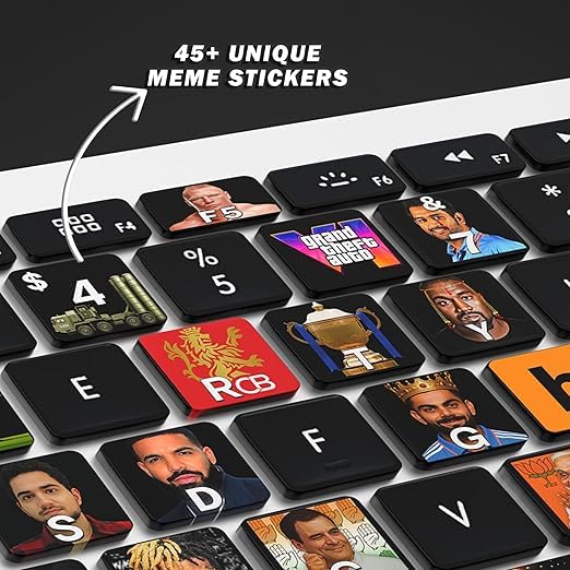 Image of Meme Culture Keyboard Sticker, Funny Meme Theme, Compatible with All Laptop and Desktop Keyboards (NEW Memes)