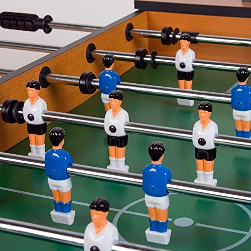 Suuim Tischfußball aus Buche inkl. Zubehörset, höhenverstellbare Füße, stufenlos erhöhte Spielfeldabdeckungen, Tischfußball, tragbar, Kicker, Tischfußball, Tischfußball – Bild 4