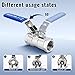 2 Pack 304 Stainless Steel Ball Valves, 1/2
