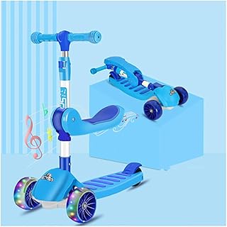 Scooters for Kids Scooters for Adults Lightweight Folding Light Up Kids Scooter 80kg Weight Capacity Adjustable Height Foldable Kick Scooters With flashing wheel Height adjustment 66cm~78cm With seat