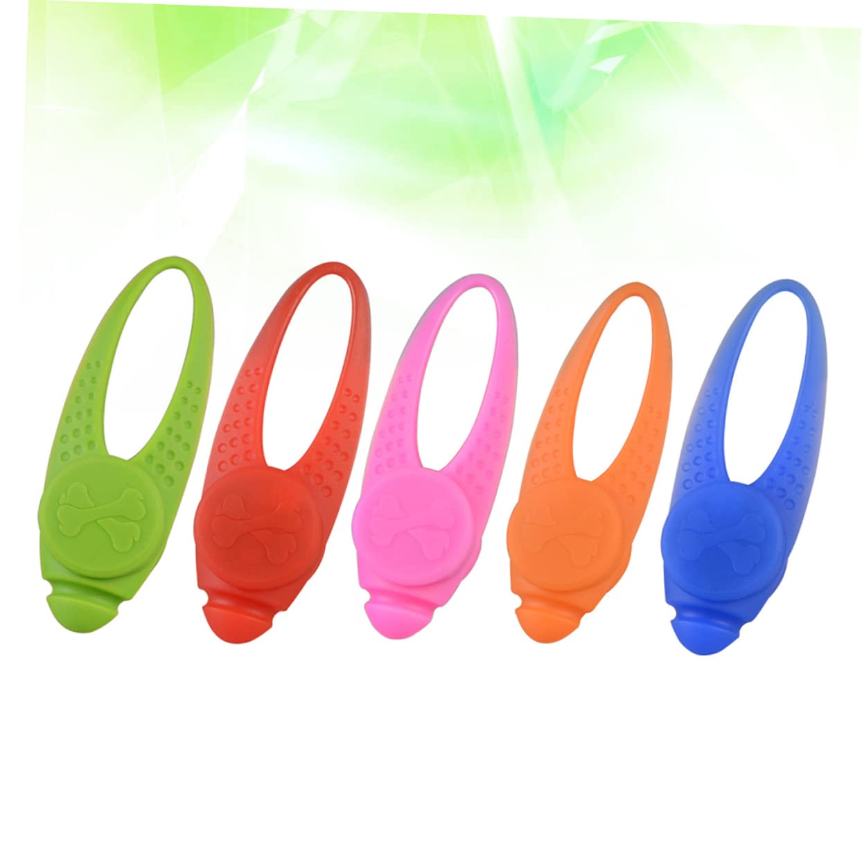 COLLBATH 3 Packs Pendentif De Reconnaissance De Nuit De Chien Collier LED pour Animaux De Compagnie Clip De Collier Lumineux pour Chien Colliers LED pour Chiens Veilleuse Chien