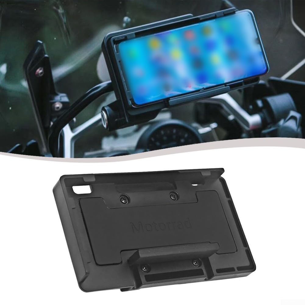 Yhenlovtt Supporto per telefono GPS di ricarica wireless, ricarica rapida da 15 W, ABS antiurto, per R1200GS R1250GS S1000XR F750GS F850GS F900R CRF1000L