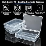 APACALI 25PCS Playing Card Case Clear Plastic Gaming Game Card Holder Organizer, Snaps Closed Clear Card Deck Box Small Hard Plastic Card Storage Box, Empty Trading Card Storage Box 3.8x2.7x0.82 Inch
