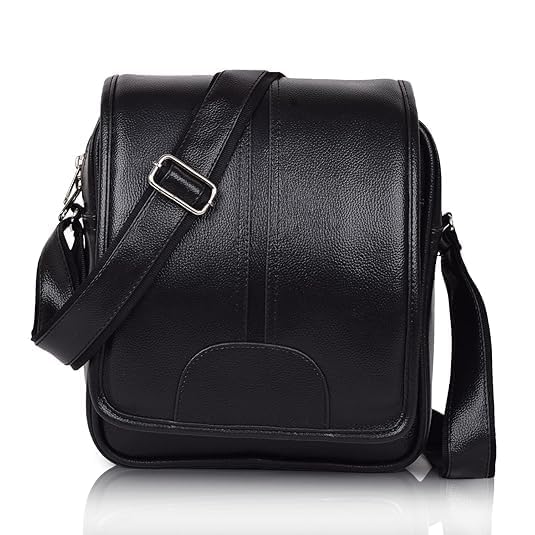 Genuine Messenger Bag - Pu Leather Crossbody Shoulder Bags for Men Purse Travel Work Business