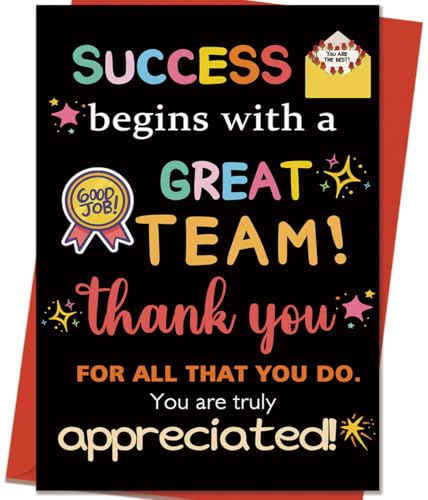Mcduldul Team Building Appreciation Gifts for Employees Staff Coworker Group, Thank You Cards for Team, Coach, Player, Boss for Men Women