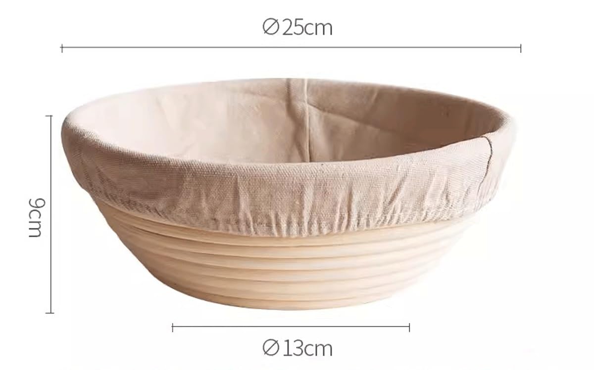 Lievitazione Pane Cestini Per Cestini In Rattan - Set Di 4 Ovali Con Fodera Per Una Panificazione Perfetta Cestini Pane Ovali Cestini Pane Lievitazione