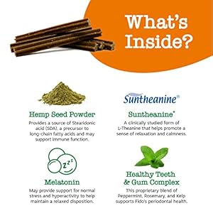 Zesty paws orastix for dogs  calming dental sticks for stress with hemp melatonin chamomile dog healthy teeth and gums calm composure for fireworks and thunderstorms  25oz   cucciolini doodles