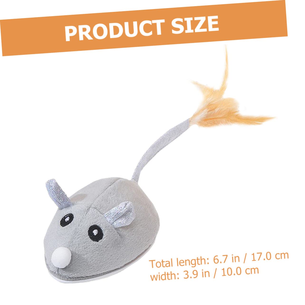 INOOMP 3 Piezas Juguete del Gato del Ratón Juguete Automático para Gatos Juguetes para Gatos y Ratones Felpa Ratón Recargable Interesante Juguete para Ratón Gato Plastico Abs USB