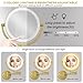 LEDOOLE Gold Wall Mounted Makeup Mirror with Light and Magnification 10X, 2 Sided with 3 Color Led Dimmable, 360 Swivel Extension Shaving for Bathroom Hard Wired